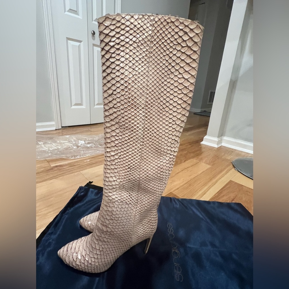Sergio Rossi Python High Heels Boots - image 8